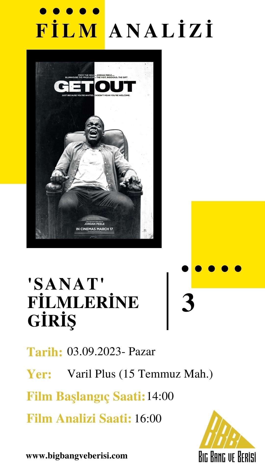 'Sanat' Sinemasına Giriş: Get Out duyuru görseli