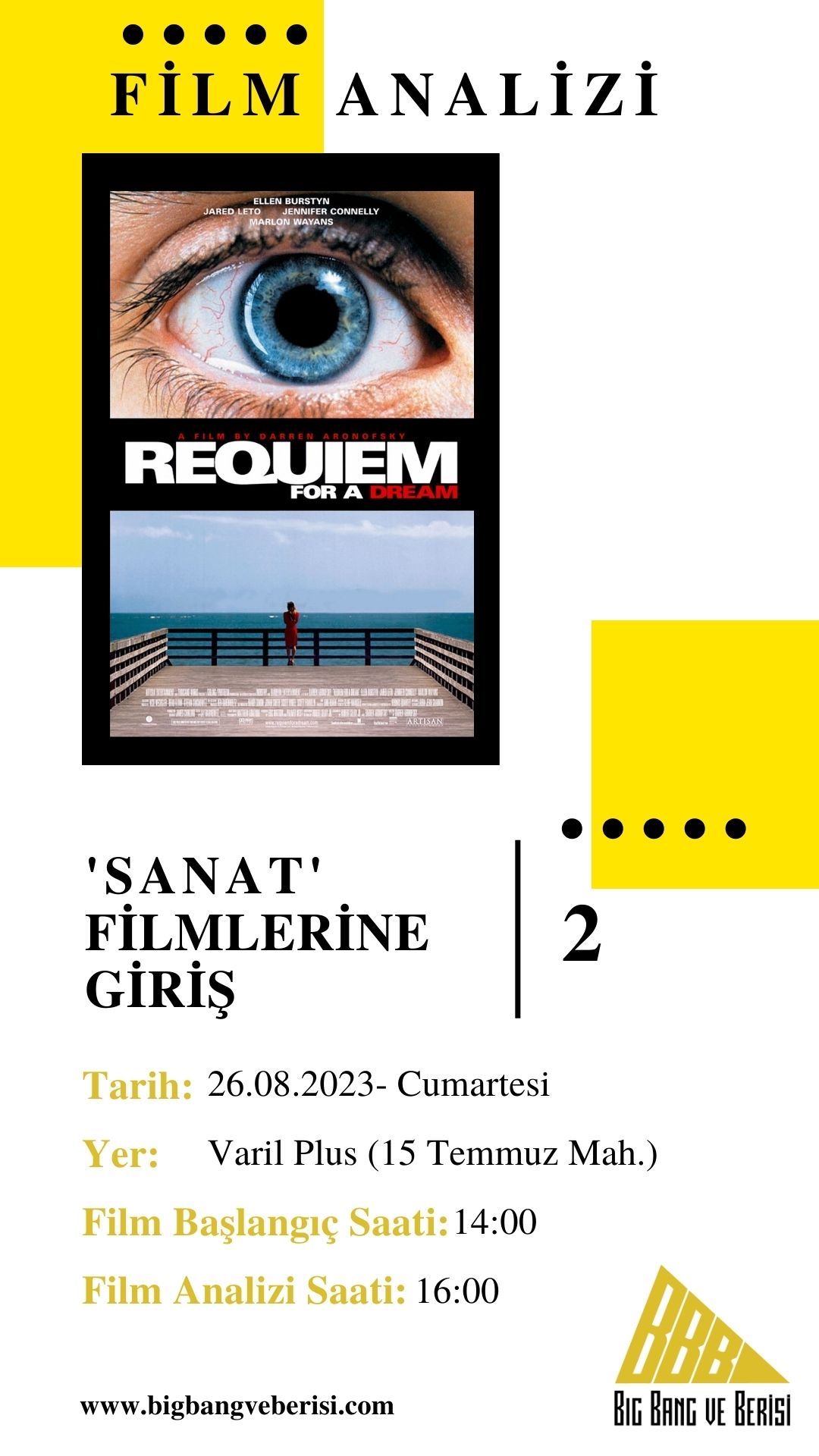 'Sanat' Sinemasına Giriş: Requiem For A Dream duyuru görseli