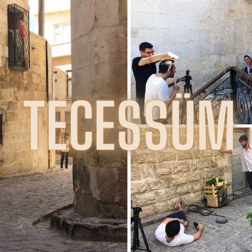 Tecessüm filminin çekiminden kareler: Antep'in taş sokaklarında ekip ve kamera